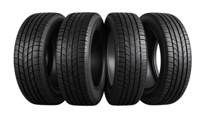  Collection of Seasonal Car Tyres with Tread Pattern  Transparent Background PNG
