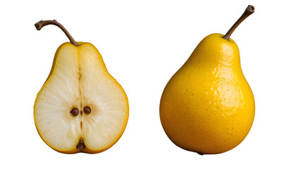 pears cut out isolated on white