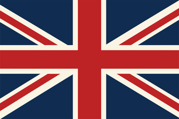 UK flag vector illustration, ideal for British themed projects and designs