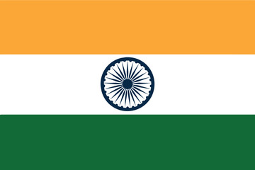 India flag vector illustration, ideal for Indian themed projects and designs