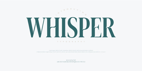 Whisper Modern Elegant Serif Font. Luxury Typography for Fashion, Branding, Wedding, and Vintage-Inspired Logos.

