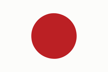 Japan flag vector illustration, perfect for Japanese themed projects and designs