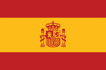 Spain flag vector illustration, ideal for Spanish themed projects and designs