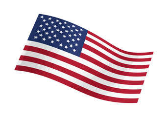 Fototapeta premium The Glorious Stripes and Stars Waving Proudly in the Wind Symbolizing Freedom and Democracy Across the United States