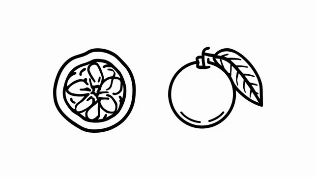 vector illustration of a passion fruit