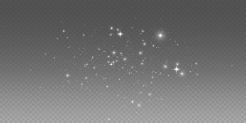 PNG Golden Light Effect, Transparent Sparkle Glow, Shiny Lens Flare with Bokeh Dust, Twinkling Star Particles and Radiant Magic Burst