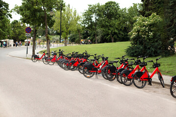 Electric Bicycle Parking. Energy of the Future.