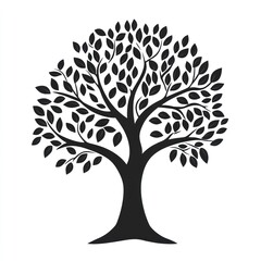 Silhouette of a stylized tree