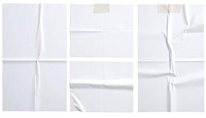 Creased white paper sheets
