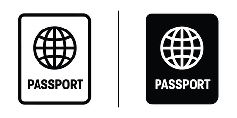Passport Icons: A set of minimalist passport icons. These versatile icons represent the essence of travel. 