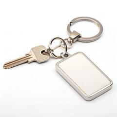 Stylish key chain isolated on a white background.