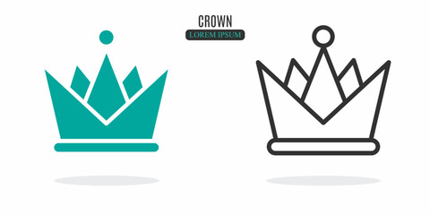 Illustration symbol. Crown abstract illustration design. Stock vector icon.