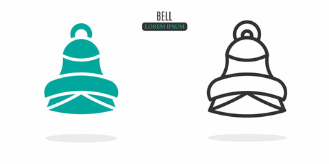 Illustration symbol. Bell abstract illustration design. Stock vector icon.