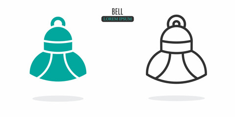 Illustration symbol. Bell abstract illustration design. Stock vector icon.