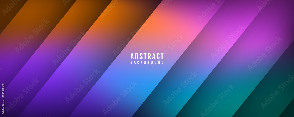 Poster 3d colorful abstract background overlap layer on dark space with diagonal effect decoration. modern 