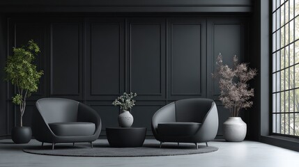 Modern minimalist lounge