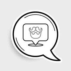 Line Barbershop icon isolated on grey background. Hairdresser logo or signboard. Colorful outline concept. Vector