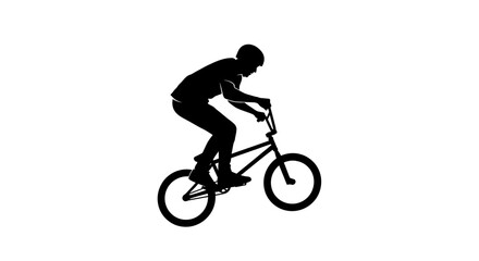 Naklejka premium BMX Rider Performing Trick in Mid-Air