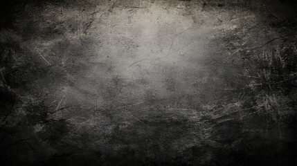Obraz premium Gray concrete wall dark vignetting scratches and textures