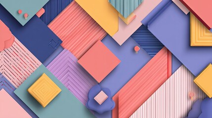 Colorful geometric shapes in an abstract design.