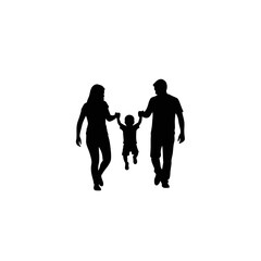 Parents Playfully Lifting Child Silhouette