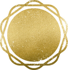 Large gold stamp texture with a transparent background
