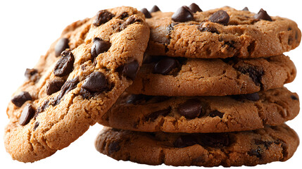 A stack of chocolate chip cookies