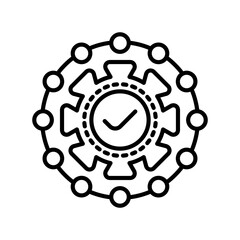 Integration Linear Style Icon