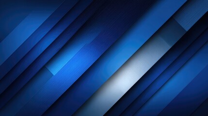 Obraz premium Abstract design with layered diagonal lines in shades of blue and white.