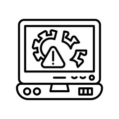 Digital Disruption Linear Style Icon