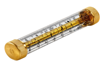 Engineering marvel measuring device Precision golden gauge and black background scale technology