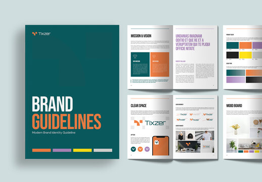 Modern and Clean Brand Identity Guideline Book Template