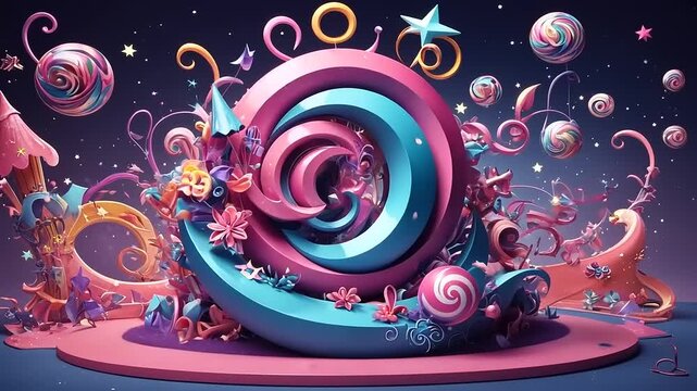 abstract background with spiral galaxy