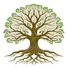 abstract tree with leaves