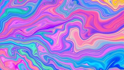 Pastel Holographic Liquid Marble Background: Abstract Swirls, Dreamy Colors, and Vibrant Iridescent Texture for Creative Designs