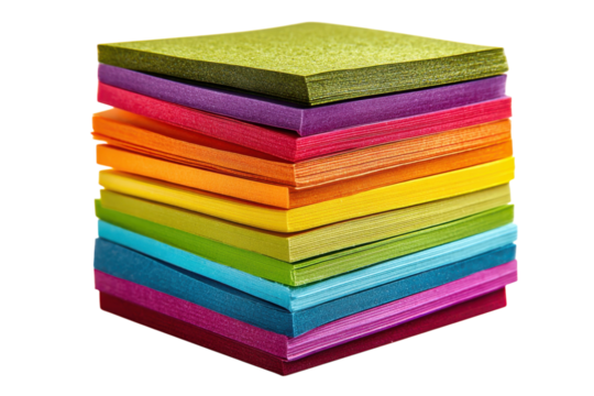 Colorful Sticky Notes Stack Creative Office Supplies Rainbow Memo Pads for Organization Stationery