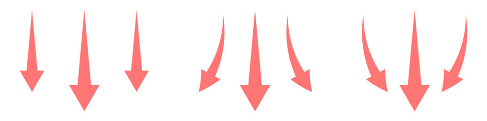 Airflow wave arrows icon set