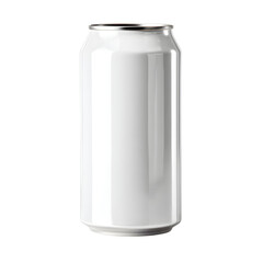 Blank White Aluminum Can Mockup on Transparent Background