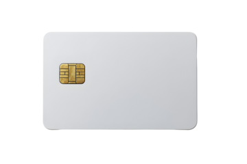 Blank White Credit Card with Gold Chip