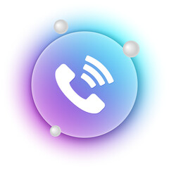 White Telephone 24 hours support icon isolated on white background. All-day customer support call-center. Full time call services. Blue and purple gradient circle background. Vector