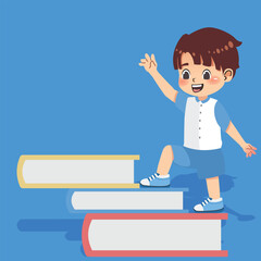 School Kids Doing Daily Activities