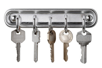Keys on a Hook Safe Storage House Keys Secure Home Security Door Keys Silver Tone Chrome Holder