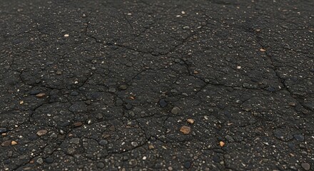 Obraz premium Distressed Asphalt Surface with Scattered Pebbles and Faint Cracks – Urban Grunge Texture for Design, Road, and Creative Background Projects