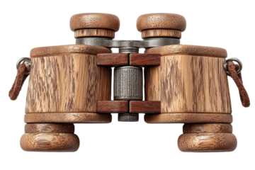 Handcrafted Binoculars Vintage Wooden Optics for Bird Watching Travel and Nature Observation Elegant