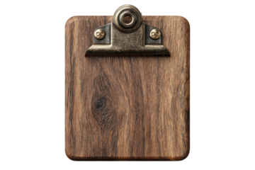 Vintage Wooden Clipboard with Antique Metal Clasp Infinity Screws Rustic Texture Office Decor Copy
