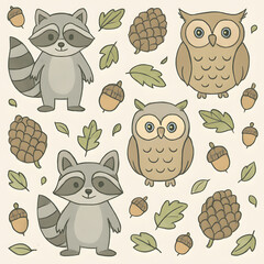Camping Wildlife Pattern