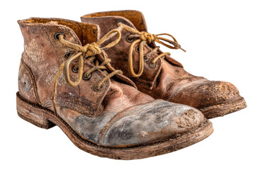 Well Worn Leather Boots Vintage Brown Boot Photography Old Leather Shoes Rustic Style Dirty Footwear