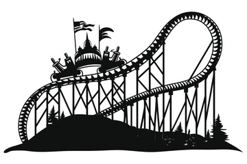 Roller Coaster Ride Extreme Thrill Adventure Fun