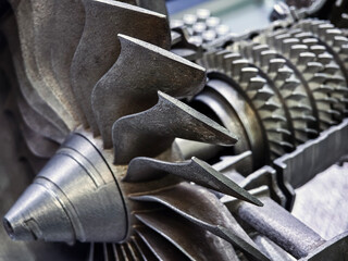 Exploring intricate details of a 3D printed turbine blade showcasing advanced manufacturing techniques