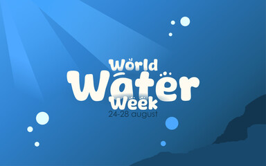 Vector graphic of World Water Week ideal for World Water Week celebration.